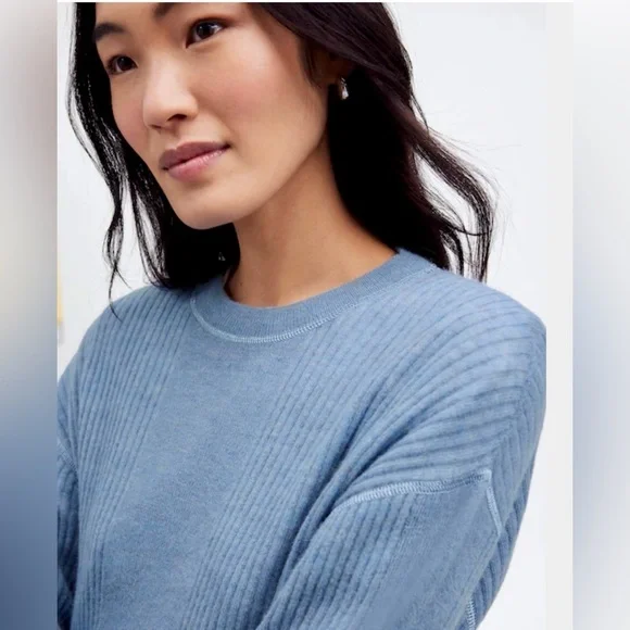 Madewell Ribbed Alpaca-Blend Crewneck Sweater - Picture 3 of 9